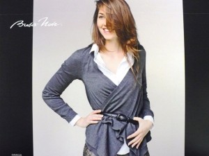 brebis noir maglia incrociata